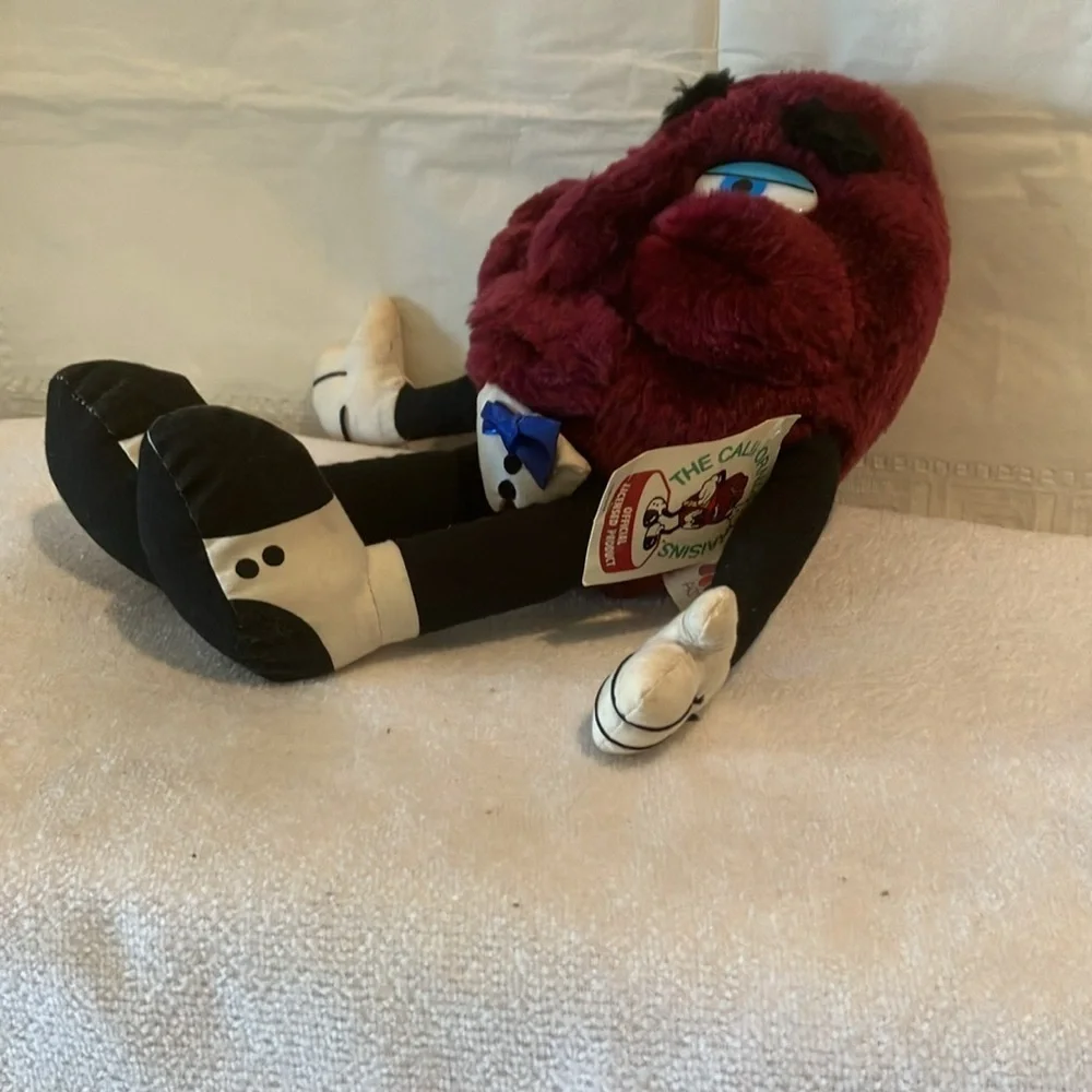 Vintage 1988 California Raisin Dried Fruit Acme 10” Plush Stuffed Sunburst Grape